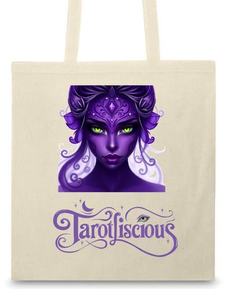 The Enchanted Witch Tote (Beige-Purple)