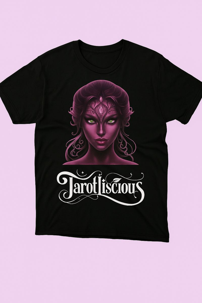 T-shirt with purple logo