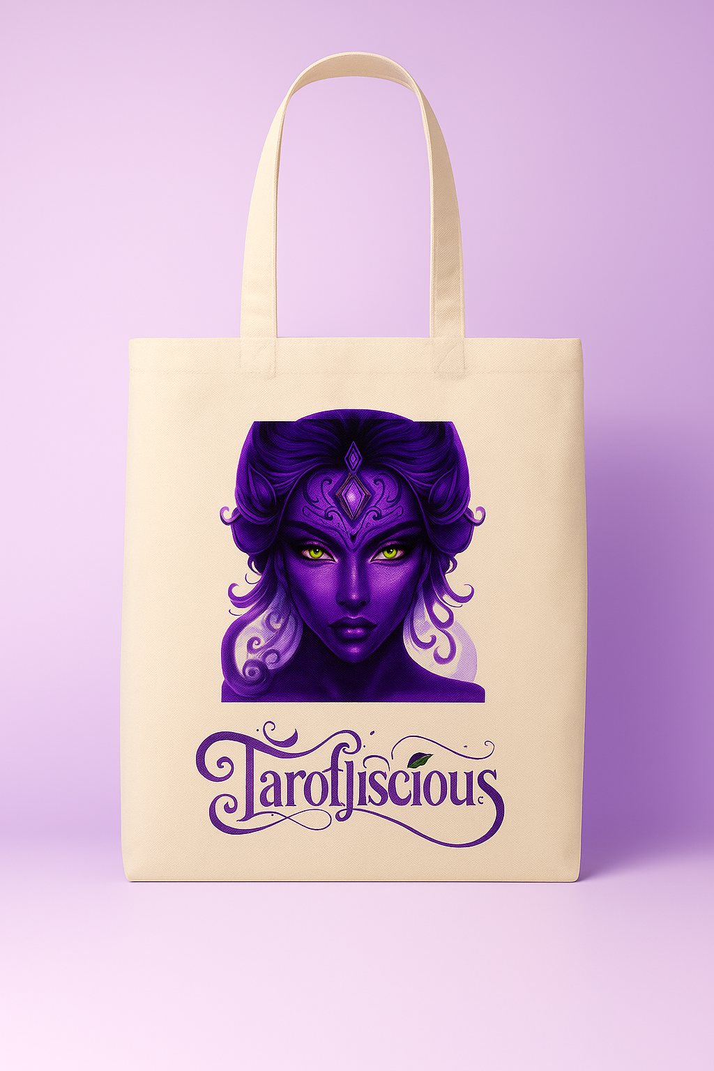 The Enchanted Witch Tote (Beige-Purple)