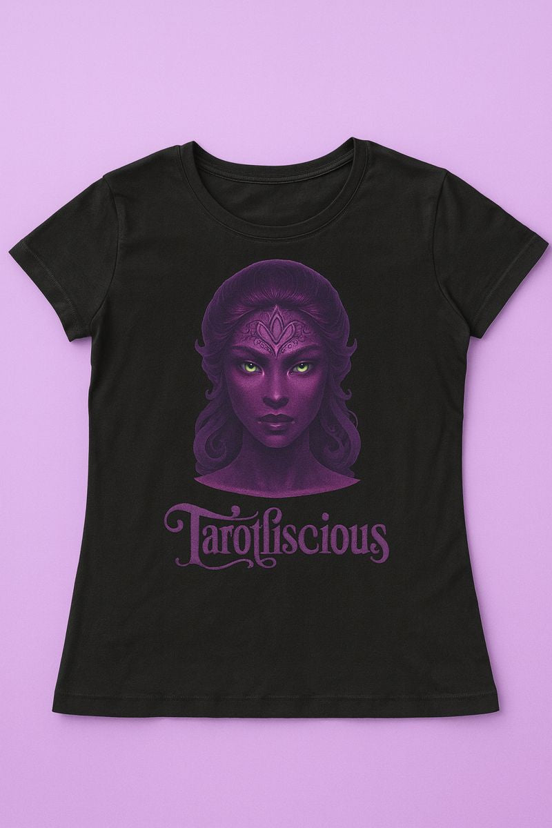 T-shirt with purple logo