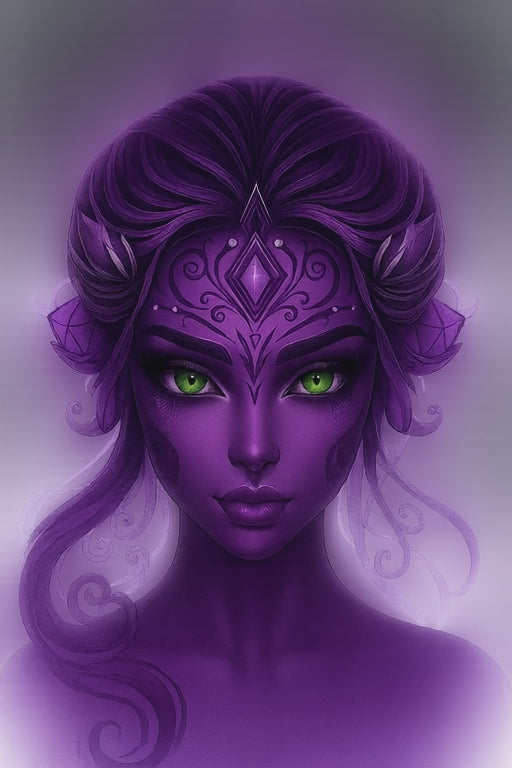 The Enchanted Witch Tote (Beige-Purple)