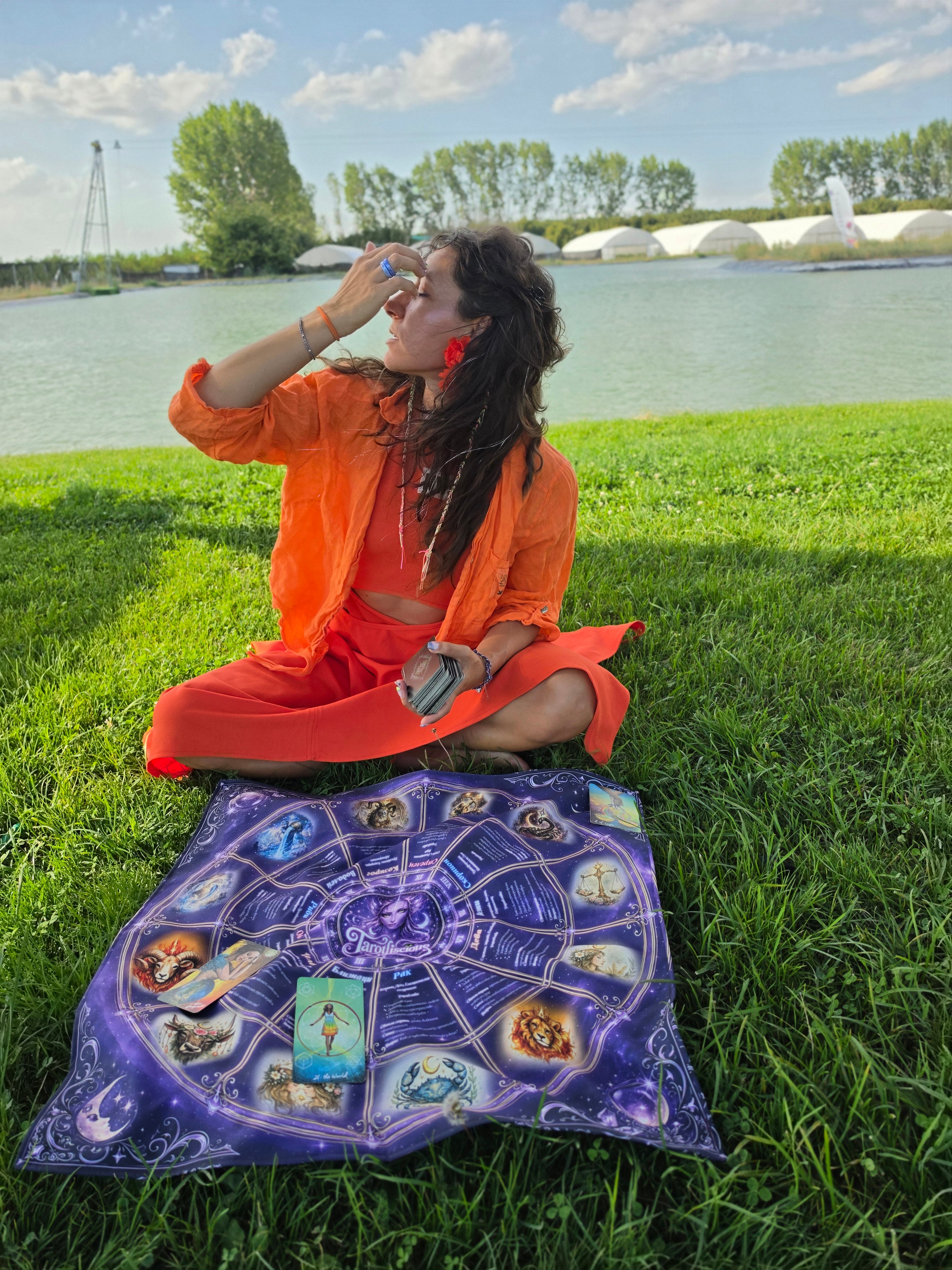 Elemental Alchemy tarot cloth
