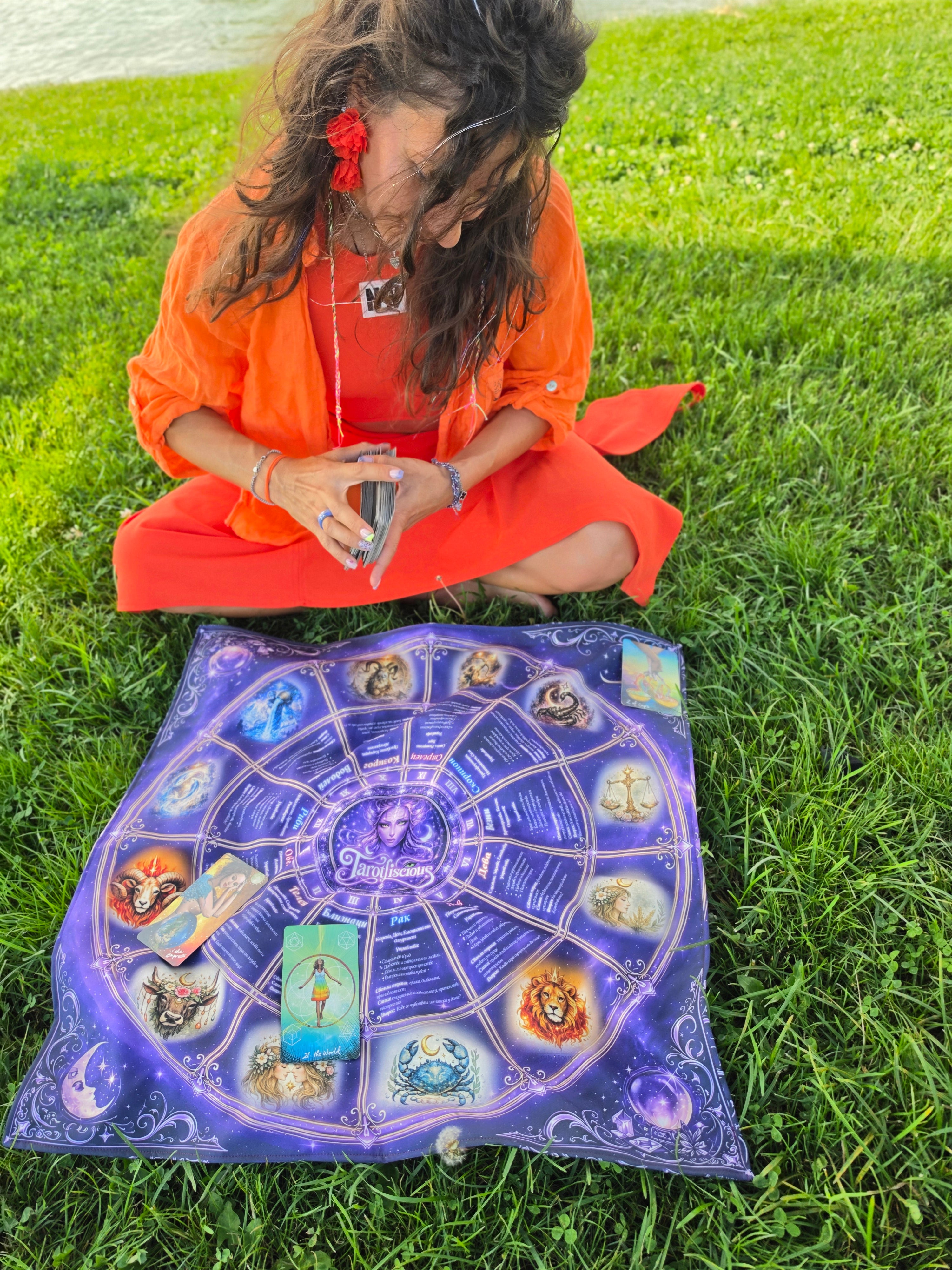Elemental Alchemy tarot cloth