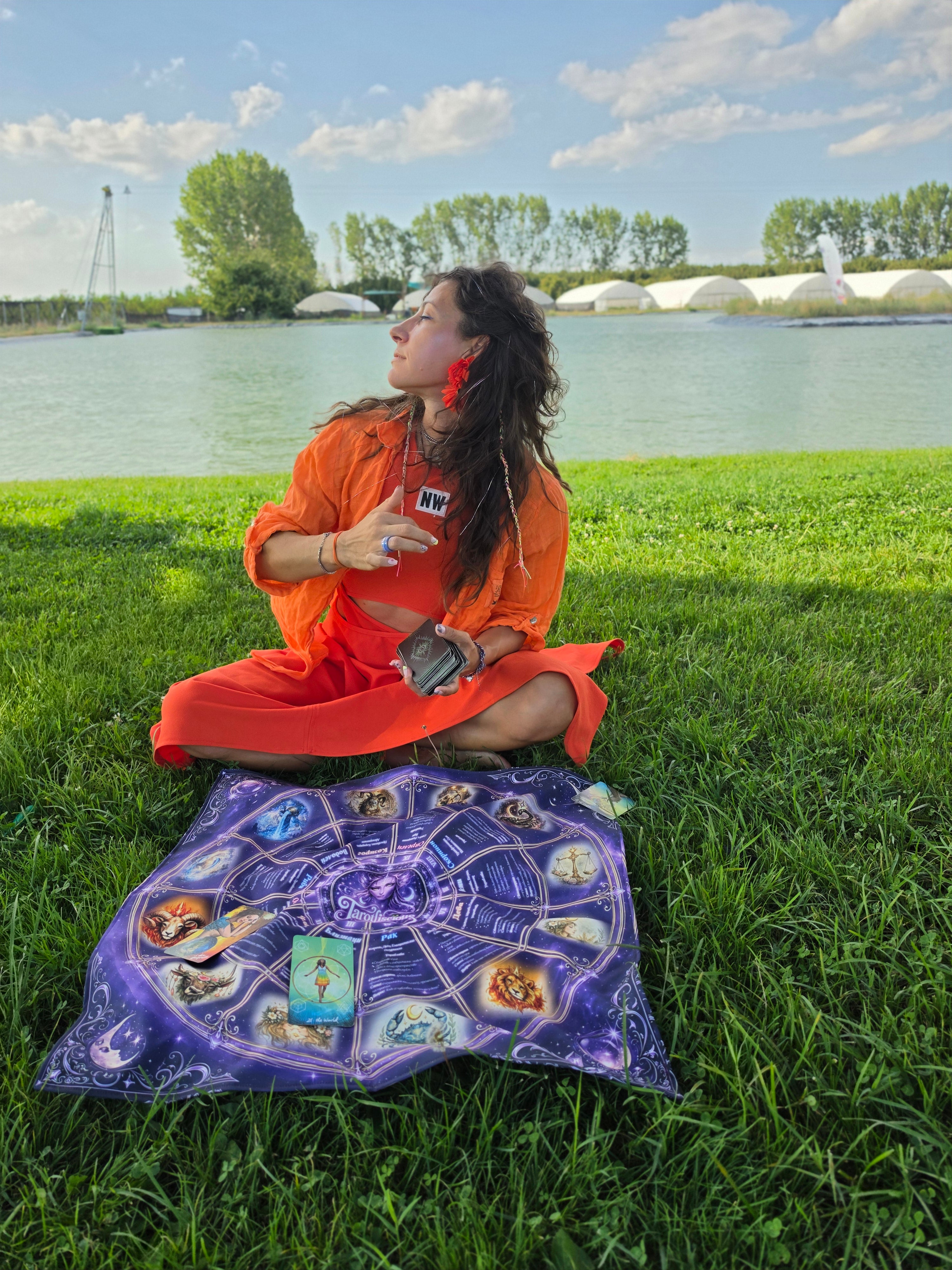 Elemental Alchemy tarot cloth